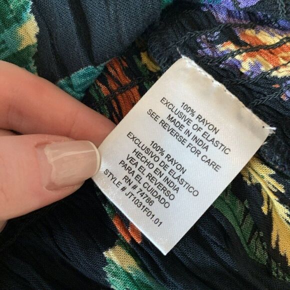 Patrons Of Peace Anthropologie Tropical Crop Tank Top Xs - Picture 4 of 4